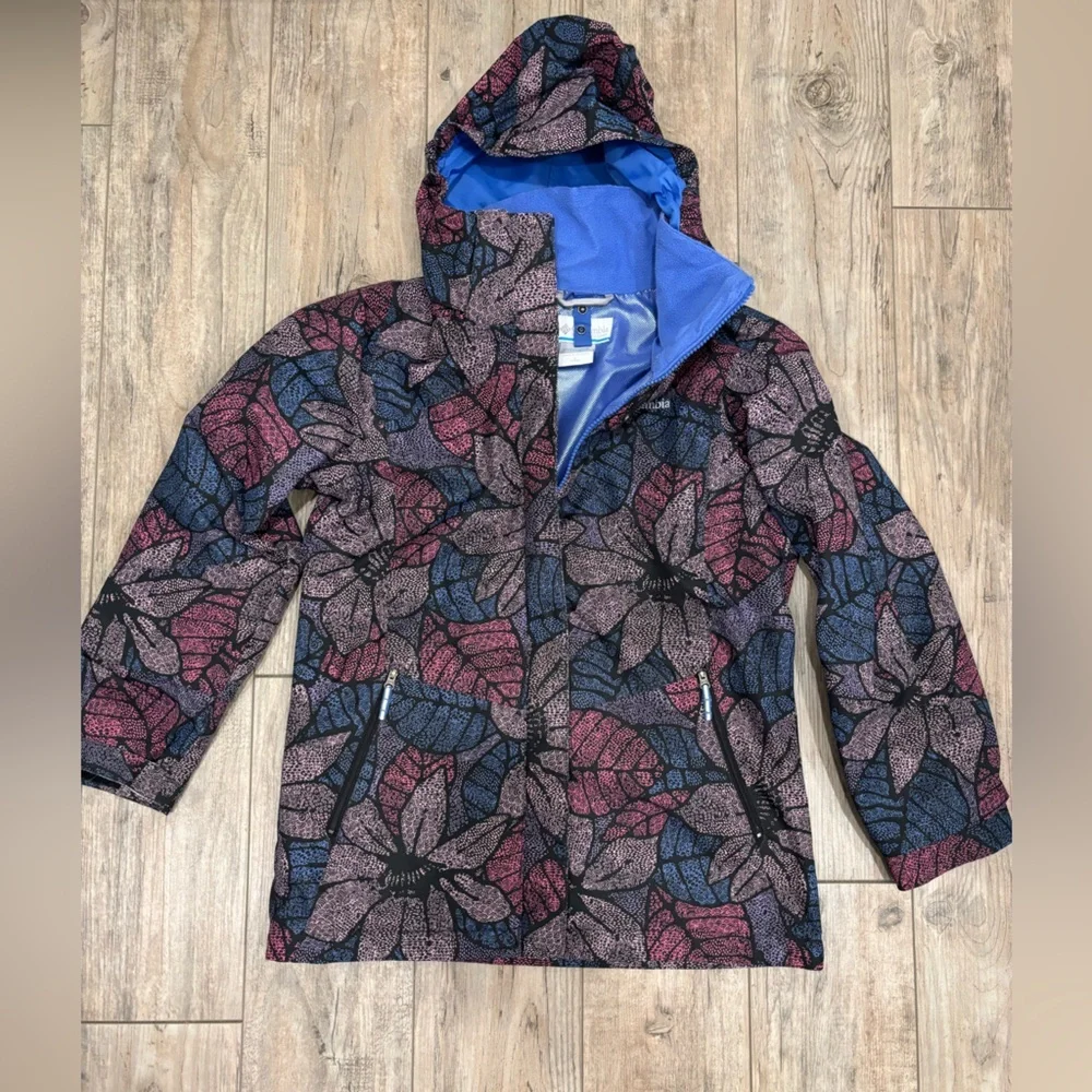 Columbia Print Winter/Waterproof Jacket WITHOUT Fleece Insert Size Large Girls